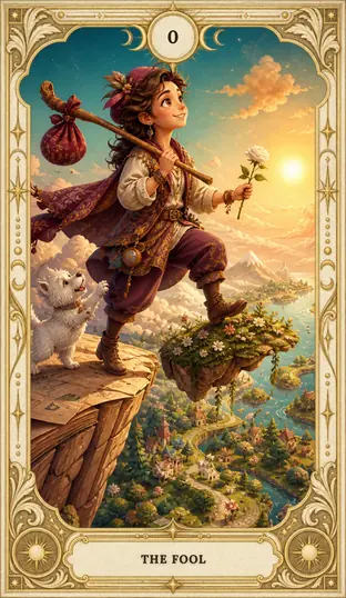Карта The Fool у стилі Чібі